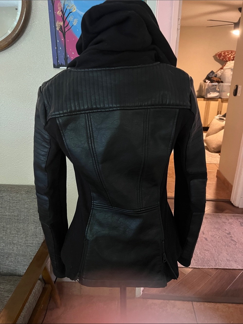 blanc noir Black Jacket with Contrast Interior - Picture 10 of 16